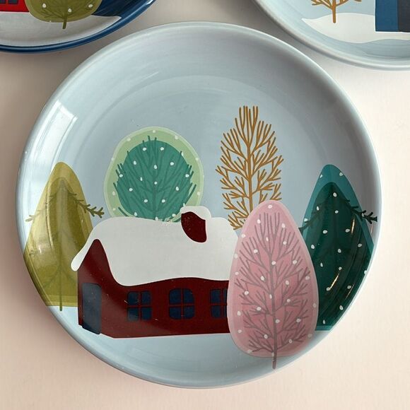 Harry & David Set of 3 Winter Scenes Plates - Picture 4 of 10